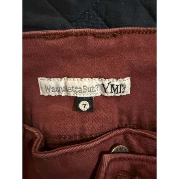 YMI Jeans Mid Rise Size 7 Skinny 3 Button Distressed Women's Juniors - Picture 4 of 7